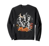 Halloween Pumpkin Jack Dancing Skeleton Dance Under the Moon Sweatshirt