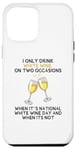 Coque pour iPhone 12 Pro Max Vin blanc drôle pour femmes amatrices de vin blanc