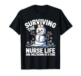 Surviving The Nurse Life One Meltdown At A Time Christamas T-Shirt