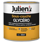 Julien Peinture Sous-Couche - Glycéro Intérieur et Extérieur - pour Pièces Sèches et Humides - Blanc Mat 2,5L