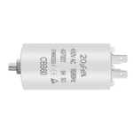 CBB60 Condensateur de Démarrage, 20¿F Condensateur, 450V Condensateur Moteur Connecteur 50/60Hz pour Pompe Piscine Climatiseur Moteurs et Ventilateur 100 x 41 mm.[G496]