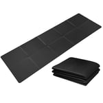 Good Nite Tapis de yoga pliable antidérapant portable léger pour fitness, pilates, sport, voyage, exercice pour femme et homme 183 x 61 x 0,6 cm (noir)