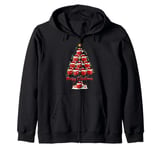 Apple Fruit Xmas Lighting Santa Apple Christmas Tree Zip Hoodie