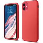 elago Liquid Silicone Case Compatible with iPhone 11 case (6.1 inches), Silicone Mobile Phone Case, All-round Protection: 3-layer Protective Case, Raised Edge for Screen and Camera (Red)