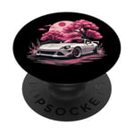 Love JDM Race Girl Racer Car Sakura Rose Cerisier Fleur PopSockets PopGrip Adhésif