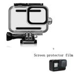 Boîtier de plongée Action Sport Hero 8 boîtiers étanches pour GoPro Hero 8 boîtier de protection sous-marine noir + Film protecteur d'écran