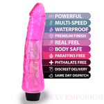 Pink Vibrator Sex Toy Realistic Vibrating Dildo Women and Men G-spot Rabbit Wand