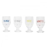 Set de 4 verres à Pastis - La chaise longue - Transparent -