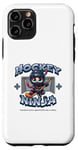 Coque pour iPhone 11 Pro Joueur ninja de hockey sur glace