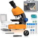 Bresser Junior Microscope 40x-640x avec éclairage LED et Fonctionnement à Piles