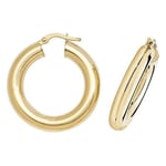 James Moore TH ER1005-20 9k Yellow Gold Hoop Earrings 20 mm Jewellery