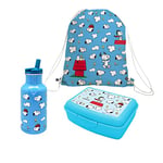 NERTHUS FIH 1065 Set sac à dos + boîte + bouteille en aluminium Snoopy