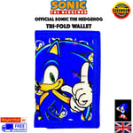 Official Children's Classic Sonic The Hedgehog Sega Tri-Fold Wallet