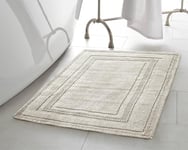 Jean Pierre – Lot de 2 Tapis de Bain en Coton délavé à la Pierre, décoration de Salle de Bain, Lavable en Machine, très Absorbant, Mesure 43,2 x 61 cm et 53,3 x 86,4 cm, Gris