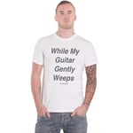 The Beatles T Shirt My Guitar Gently Weeps text Official Mens White