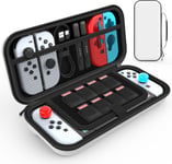 Switch Oled Sac De Transport Pour Nintendo Switch Oled Avec Rangement Pour Console Nintendo Switch Oled Et Accessoires, Blanc