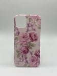 Marmor-etui med lyst blomstermønster til iPhone 11 Pro Max