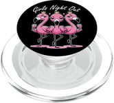 Cute Pink Flamingos Girls Night Out for Friends Flamingo PopSockets PopGrip for MagSafe