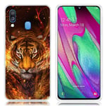 Samsung Deco Galaxy A40 kuoret - Tiikeri Monivärinen