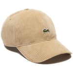 Casquette Lacoste  CASQUETTE  BEIGE EN VELOURS DE COTON