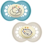 MAM Pure Night Soother Blue 16m+ 2Pk