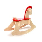 Hape Grow-with-me Rocking Horse , Kids Wooden Rocking Horse, Balanced Ride-On Pony with Adjustable Backrest and Guardrail