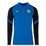 Nike Inter M NK Dry Strk DRIL Top T-Shirt à Manches Longues Homme, Blue Spark/Black/(Tour Yellow) (no Sponsor-plyr), FR : 2XL (Taille Fabricant : 2XL)