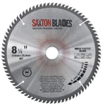 Saxton TCT TCT21080TTCG254B Lame de scie circulaire en aluminium laminé 210 mm x 80 dents x 25,4 mm alésage.[G275]