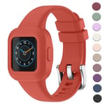 Meliya Strap for Garmin Vivofit JR 3 Kids, Soft Silicone Wristband Replacement Watch Straps for Garmin Vivofit Jr 3, Red