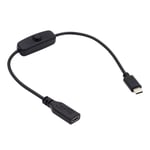 Câble USB-C avec interrupteur marche/arrêt USB type C mâle vers femelle pour clavier d'ordinateur portable Raspberry Pi 4B