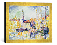 Kunst für Alle 'Image encadrée de Paul Signac The Harbour at St Tropez, c.1905 Impression d'art dans Le Cadre de Haute qualité Photos Fait Main, 40 x 30 cm, Doré, Raya
