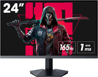 24 Inch Gaming Monitor, 165Hz 1080P 1Ms IPS, Adaptive Sync, PC Monitor HDMI, Til