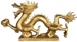 JYKFJ Statues de Dragon du Zodiaque en Laiton Pur, Figurine de décor Feng Shui Chinois pour la Maison et Le Bureau Bonne Chance et Sculpture de Richesse 1106