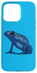 Coque pour iPhone 15 Pro Max Blue Poison Dart Frog Drôle réaliste Bleu Poison Dart Frog