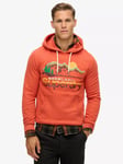 Superdry Cotton Blend Hoodie, Rust Orange Marl