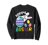 Cute Bunny Face Easter Egg Rabbit Funny Happy Easter Costume Sweatshirt