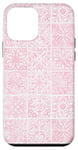 iPhone 12 mini Light Pink Porcelain Mediterranean Watercolor Tile Majolica Case