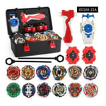 12x Beyblade Burst Spinning Tops Set Spinning With Grip Launcher + Foam Storage Case