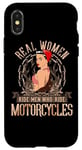 Coque pour iPhone X/XS Sexy Real Chick Ride Moto Femme Biker Babe Pin Up