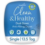 SNUGGLEDOWN Clean & Healthy Duck Down Single Duvet 13.5 Tog Winter Duvet Single Bed, White, (2996SNG05)