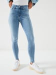Levi's 310 Shaping Super Skinny Jean - Off Kilter Clean Hem - Blue, Blue, Size 29, Inside Leg 30, Women