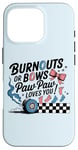 Coque pour iPhone 16 Pro Burnouts or Bows Paw Loves You Baby Shower Révélation du sexe