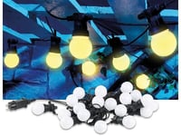 Guirlande guinguette 9,50 m 20 ampoules LED 6W - Blanc chaud - Lunartec