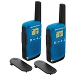 Talkie-walkie Motorola - 2 Pcs - Bleu - Portée 8 km - Mains-libres - Puissance 500 mW