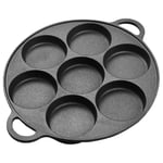 7 Hole Egg Pancake Steak Pan Cast Iron Non-Stick Kitchen Cooking Ham Pan2310