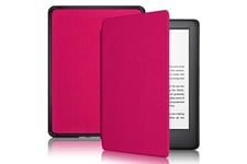 Hsmy Housse et étui pour tablette Etui kindle paperwhite4/10th 2018 housse rose rouge avec protection d'écran en verre trempé (xys030)