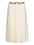 Lauren Ralph Lauren Tk!!! Pleated Georgette Skirt Kräm