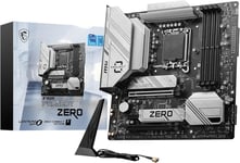 B760M Project Zero Carte-Mère Micro-Atx À Connecteurs Arrière - Pour Processeurs Intel De 14E, 13E Et 12E Gén, Lga 1700 - Vrm 75A Drmos, Ddr5 7800+Mhz/Oc, Pcie 5.0 X16, M.2 Gen4, Wi-Fi 6E