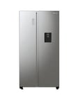 Fridgemaster Ms91547Dfe Total No Frost American Fridge Freezer With Non-Plumbed Water Dispenser - Silver - E Rated