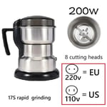 High Power Electric Coffee Grinder Kitchen Cereal Nuts Beans Spices Grains Grind